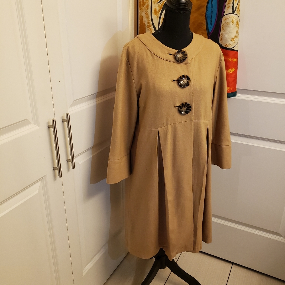 Zinc burlap swing coat
